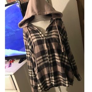 American eagle hoodie flannel